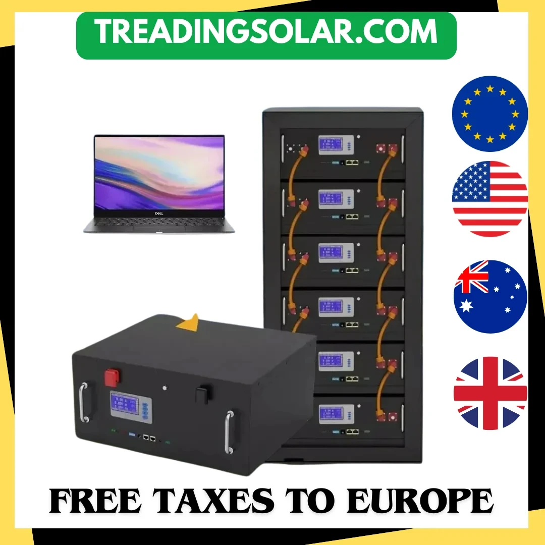 48V 100AH 150AH 200AH LiFePO4 Battery Pack 51.2V Lithium Solar Battery 6000+ Cycle Built-in 200A BMS RS485 CAN For Home Storage