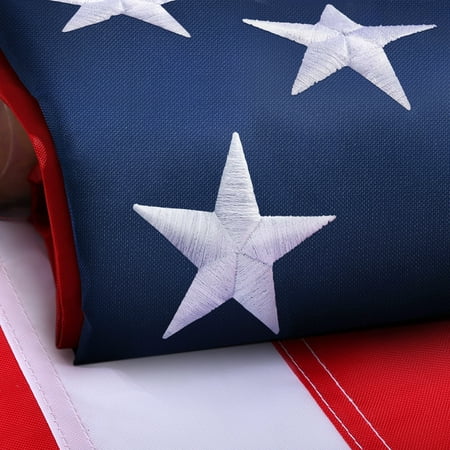 American Flag 4X6 FT Outdoor Heavy Duty - American Flags 4x6 for Outside Longest Lasting, US USA Flag with Embroidered Stars, Brass Grommets, Sewn Stripes (4X6 FT American Flag)