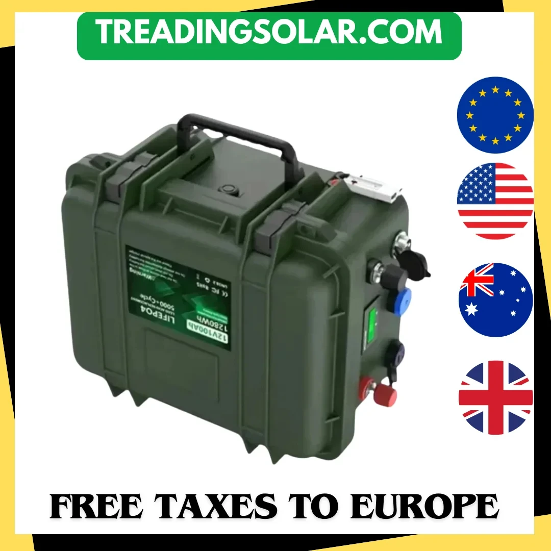 Batterie au lithium avec Bluetooth, 12V, 12.8V, 6000 + Cycles, 100Ah, 120Ah, 80Ah, 140Ah, VEFEPO4, Grand A, BMS Cellules, Montre