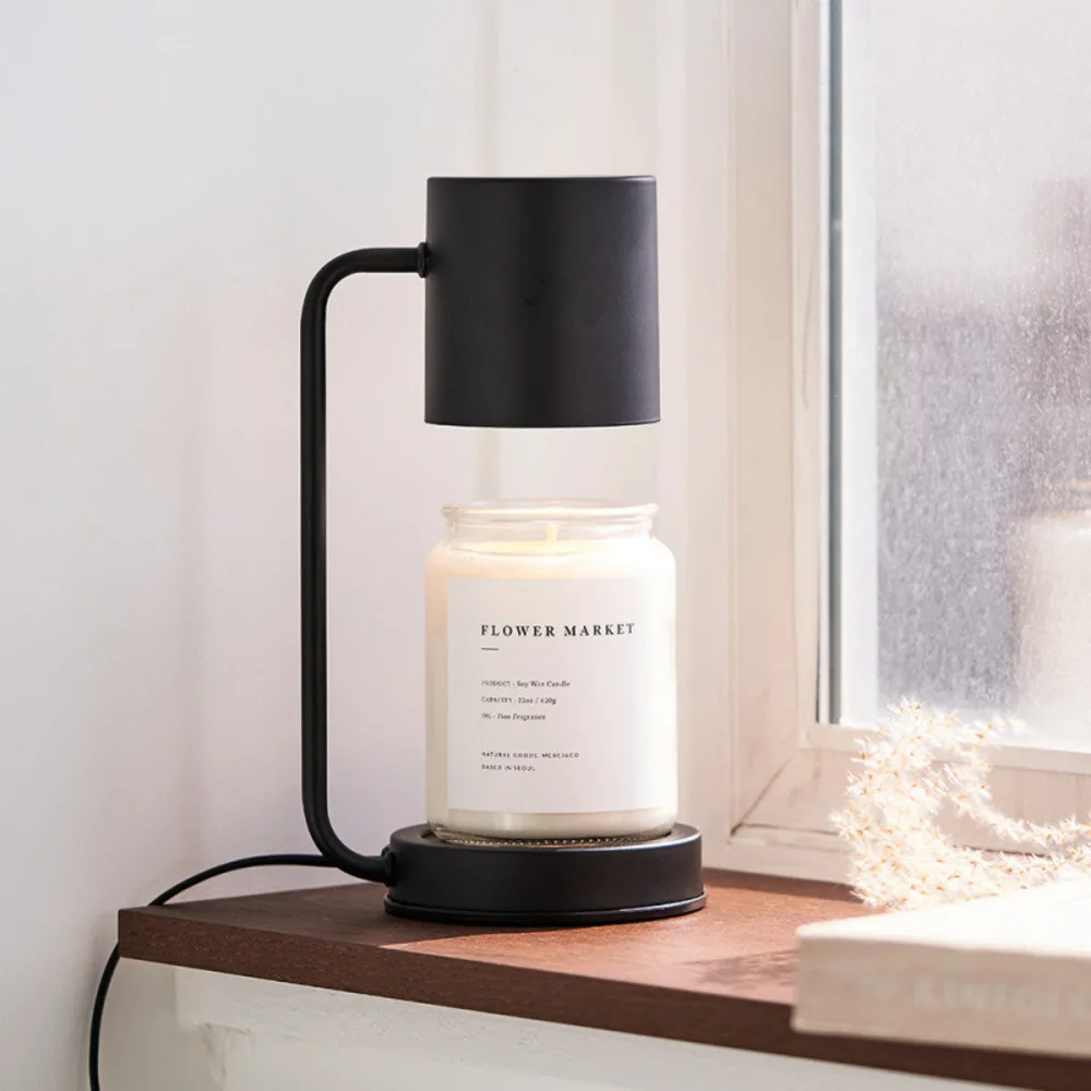 Candle Warmer Lamp with Timer Dimmable Light Scented Wax Melter Simple Table Lamp for Bedroom Home Office Decor