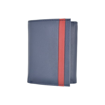 CAZORO Real Leather Wallets for Men RFID Blocking Slim Trifold Wallet with Card Slots & ID Window