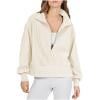 Clearance Savings 2024 Half Zipper Sweatshirts for Women Oversized Long Sleeve Cropped Sweatshirts Fall 2024 Trendy Hoodies Y2K Clothes