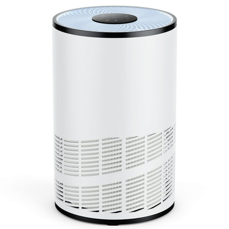 JONPONY Portable Air Purifier with HEPA Filter for Home and Bedroom, 360° Air Cleaner, Ultra Quiet 25dB Sleep Mode, Covers Up to 1200ft², White
