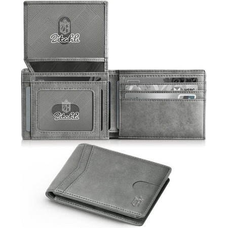 Men's Wallets 15 Card Holder Slim Rfid blocking Wallet for Men Leather 2 ID Window With Gift Box