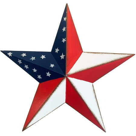 Metal Patriotic Old Glory Americana Flag Barn Star Wall Decor July of 4th Independence Day Decor