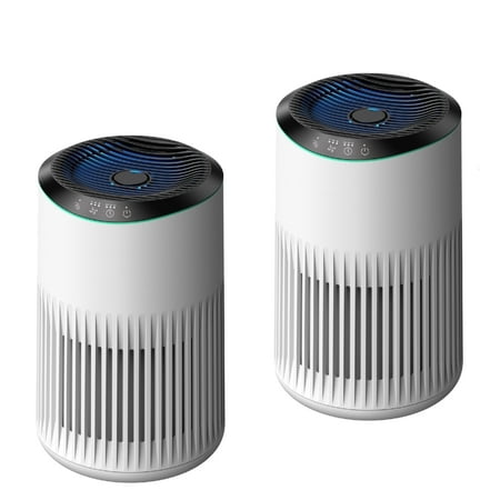 MORENTO Air Purifiers with Hepa Filter for Home Bedroom Large Room, Remove 99.97% Dust up to 450 Sqft, White, 2 Pack