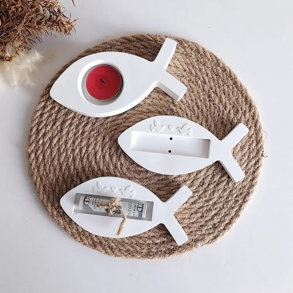 Safety Decorative Fish Tea Lamp Silicone Mold Cartoon DIY Fish Candle Mold Handmade Fish Candlestick Holder Candle Tool