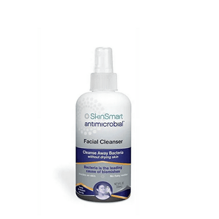 SkinSmart Facial Cleanser for Acne, Targets Bacteria for Active Teenage Athletes Post Workout and Adult Acne, 8 oz Spray Bottle, Safe for Multiple Daily Uses