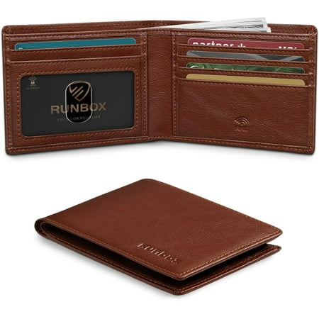Wallet for Men,Mens Wallet,Slim Leather Bifold,RFID Blocking 8 Slots Gift Box