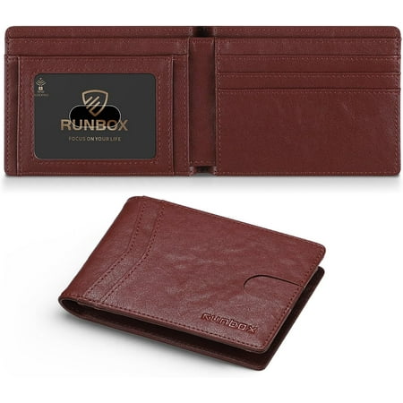 Wallet for Men,Mens Wallet,Slim Leather Bifold,RFID Blocking 8 Slots Gift Box
