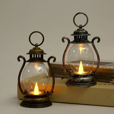 Yesbay Retro LED Electronic Candle Lamp Long-Lasting Safe Eco-Friendly Decorative Gift Lantern with Easy Battery Replacement
