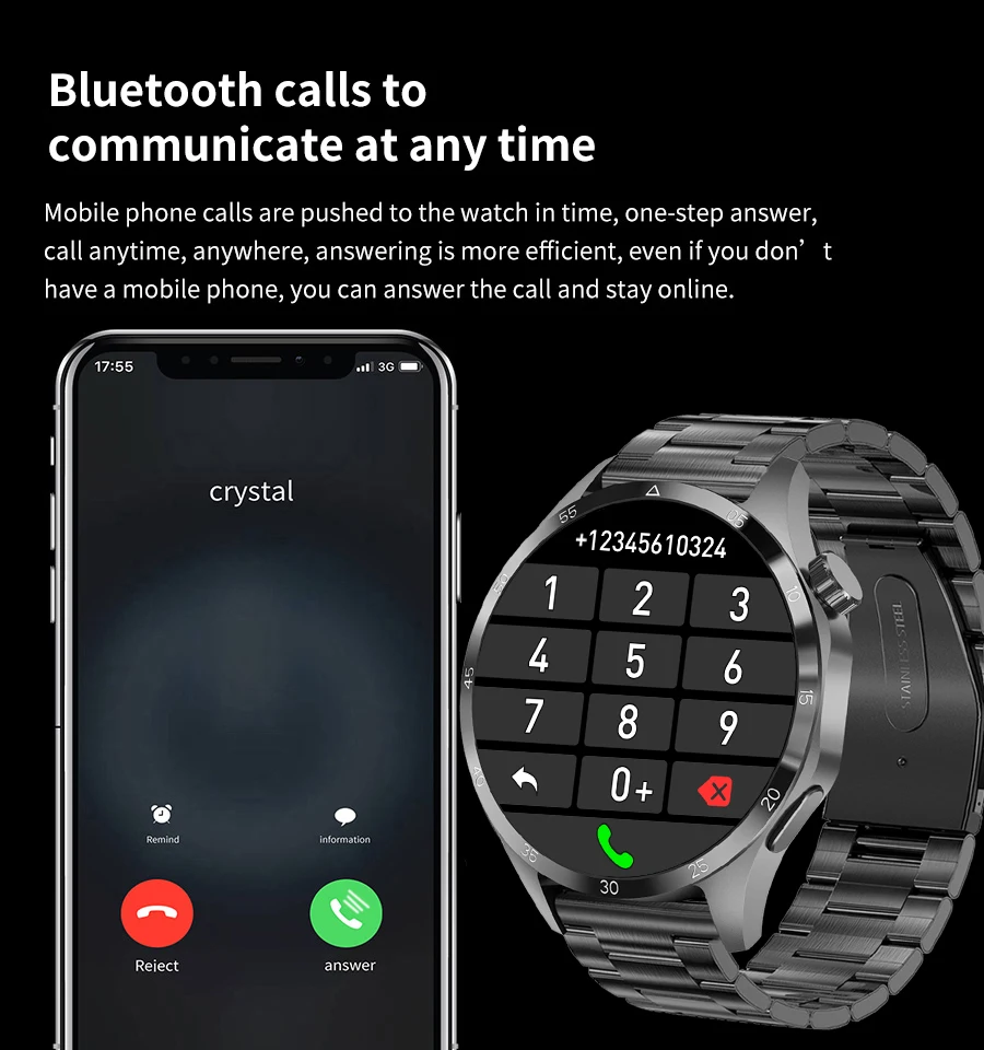 2025 New factory Smart Watch Men Watch 4 Pro AMOLED HD Screen Bluetooth Call Health Monitoring Smartwatch Mens For Android ios