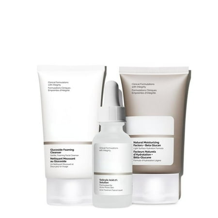 Acne Treatment Kit - Face Wash, Toner, Cream for Clear Skin - Reduces Breakouts, Blackheads & Blemishes - For Oily, Combination & Sensitive Skin