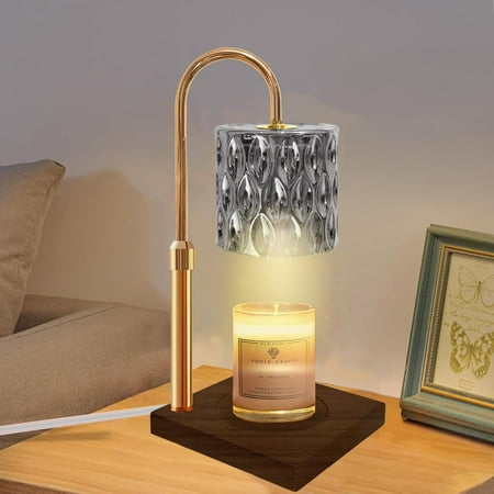 Adjustable Height Candle Warmer Lamp with Timer Dimmable Wax Melt Warmer for Jar Candles, Includes 3 Bulbs, Ideal Home Decor Gift