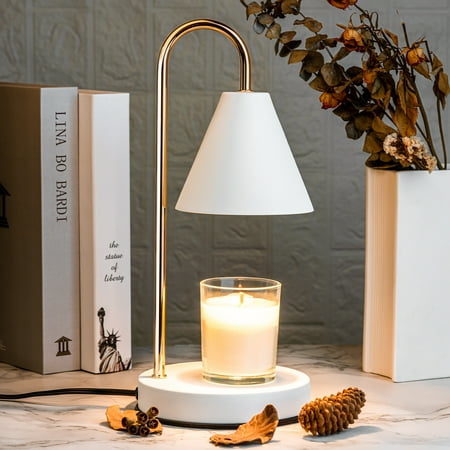 Candle Warmer Lamp with Timer, Electric Black Candle Lamp Warmer for Jar Candle, Mothers Day Gifts for Mom, House Warming Gifts New Home Decor Aesthetic, Dimmable Wax Melt Warmer with 2 Bulbs