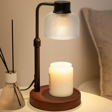Candle Warmer Lamp with Timer: Electric Candles Wax Warmers Glass Lamps for Jar Candles Burner Adjustable Height and Dimmable Light for Room Decor - House Warming Gifts Birthday Gifts for Women Mom