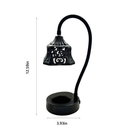 HengDidi Candle Warmer Lamp Dimmable Timer: Electric Metal Top Down Light Heat Melting Wax Candles Vintage Fits Large Small Jar Scented Candel Warming Lantern Black