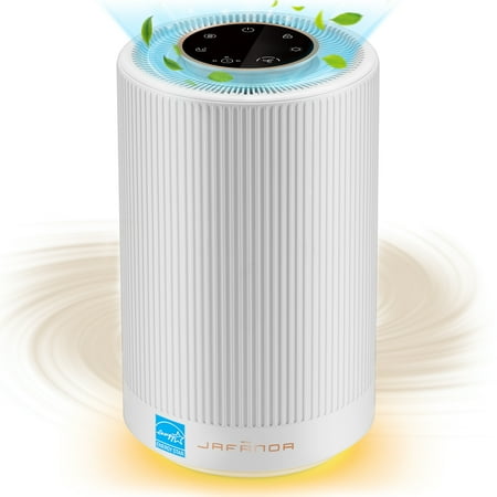 Jafanda Air Purifier for Home Bedroom Office, Portable Air cleaner with True HEPA 13 Filter Coverage 450 sqft, Quiet, White