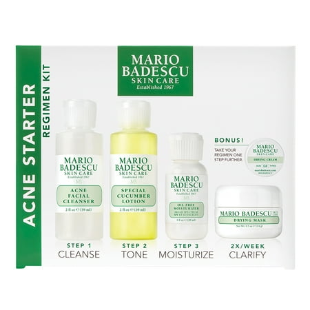 Mario Badescu Acne Starter Regimen Kit, 5 Piece Set