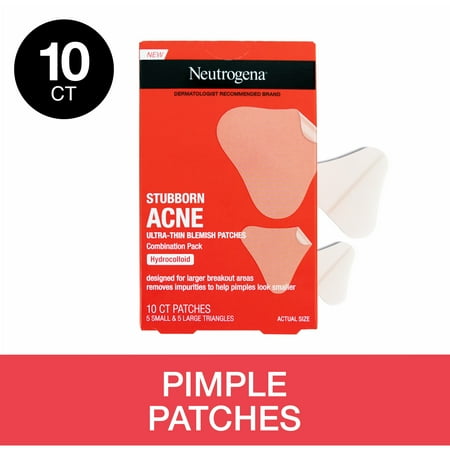 Neutrogena Stubborn Acne Patches, Facial Patches for Blemishes, 10 count