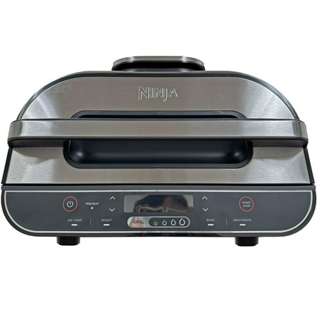 Ninja Foodi 5 In 1 Grill & Air Fryer with Surround Searing & Smoke Control- BG500A