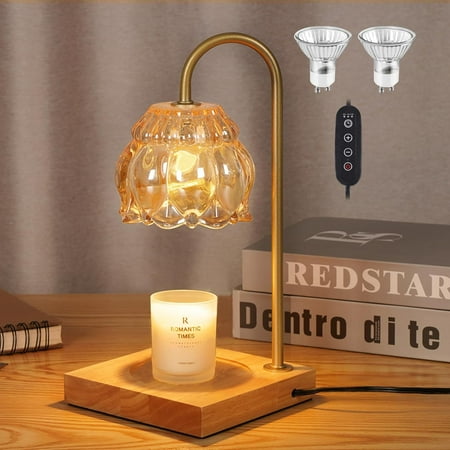 Nordic Hygge Electric Dimmable Candle Lamp Warmer with Timer, Christmas Birthday Gifts for Mom Women