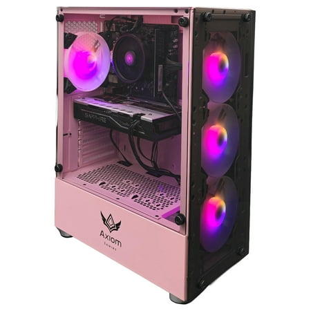 Axiom Gaming® Stardust Gaming PC Desktop – AMD Ryzen 5, 16GB DDR4, 512GB SSD, RX 580, WiFi, Windows 11 Home