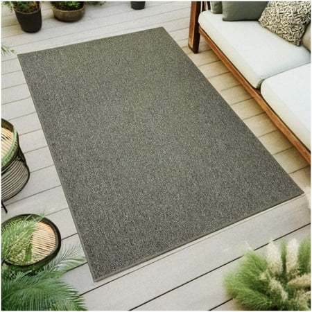 Koeckritz Rugs Gunmetal 10' x 12' Standard Area Rug for Indoor or Outdoor Living Spaces