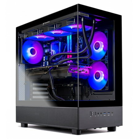 Skytech Azure Gaming PC Desktop AMD Ryzen 7 7800X3D NVIDIA GeForce RTX 5060 Ti 1TB Gen4 NVMe SSD 32GB DDR5 RAM, AIO Liquid Cooling Windows 11