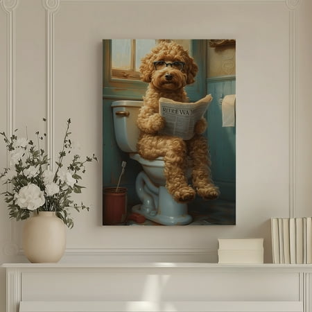 1pcs Goldendoodle Decorative Painting, Canvas 8x12inch Unframe, Waterproof Wall Art for Home Decor-Made in USA