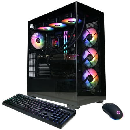 CyberPowerPC Gamer Supreme Gaming Desktop, AMD Ryzen 7 9800X3D, NVIDIA GeForce RTX 5070 Ti 16GB, 32GB DDR5, 2TB SSD, Black, SLC7700WST