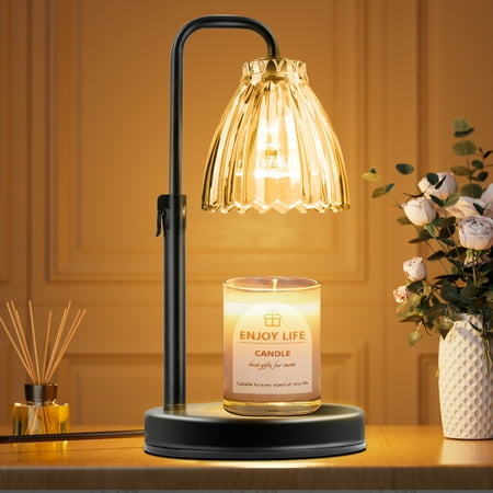 DAYBETTER Candle Warmer Lamp, Adjustable Height Timer Gifts Wax Warmer Lamp, Wax Melt Lights for New Home Decor(2*50W Bulbs)