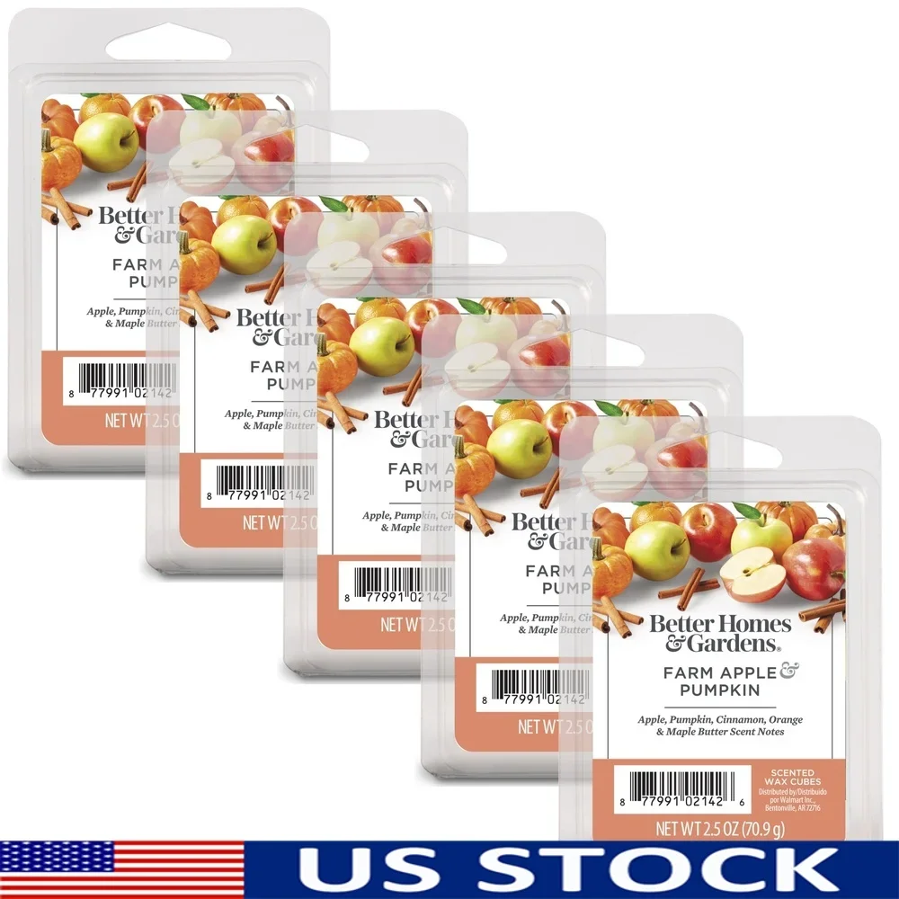 Farm Apple Pumpkin Scented Wax Melts 5-Pack 2.5 oz Fragrance Melts Wax Warmers Aromatherapy Home Relaxing Scents