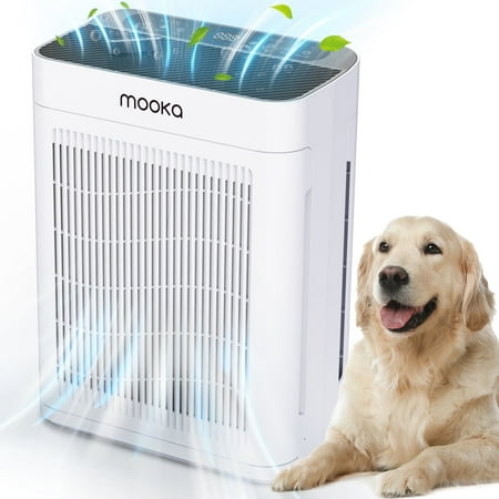 Air Purifiers for Home Large Room Up to 2500 Ft² With Double Air Intake,Washable Pre-Filters, Air Purifier for Bedroom ,HEPA Air Cleaner for Dust, Pets,White