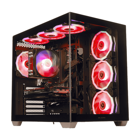 Mloong Gaming PC Desktops AMD Ryzen5 5500 AMD Radeon RX 6600 16GB RAM 1TB SSD 650W Win11 WIFI Black