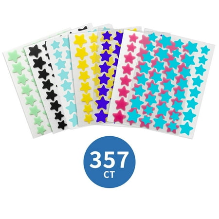 Pimple Patches for Face, Hydrocolloid Acne Patches, Cute Star Zit Covers, Colorful Superstar Patches Spot Stickers, 357 Count | 4 Sizes (8mm/9mm/11mm/14mm)