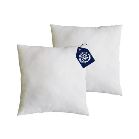 Southern Textiles Throw Pillow Inserts, Premium 100% Cotton Sateen, Made in USA, 26inch x26 inch-2pk