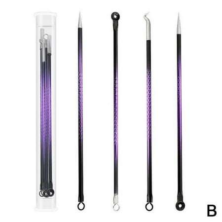 4PCS Pimple Remover Tool Kit Comedone Acne Spot Zit Popper LoW2 Blackhead C6B5
