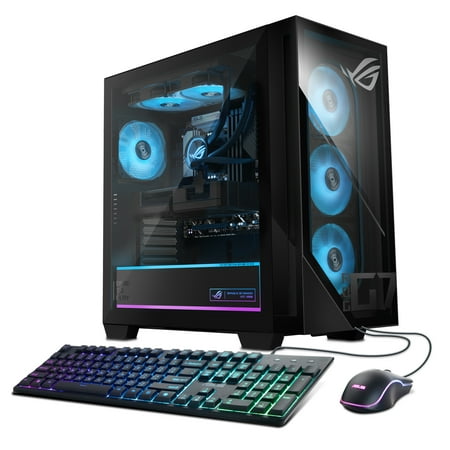 ASUS ROG G700 Gaming Desktop PC Liquid Cooled, Intel Core Ultra 7 265F Processor, NVIDIA GeForce RTX 5060 Dual 8GB, 32GB DDR5 RAM, 1TB NVMe PCIe 4 SSD, Black