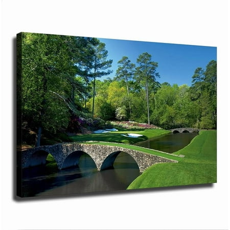 Augusta National 12th Hole The Masters Poster Canvas Print HD Picture Modern Home Living Room Kitchen Bedroom Aesthetic Wall Art Decor Made in the USA