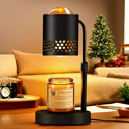Electric Candle Warmer Lamp with Timer: Dimmable Candles Light with 2 Bulbs for Home Decor - Scented Wax Melt Warmers (Pink)