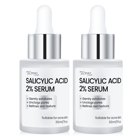 Jtopyrt 2% Salicylic Acid Serum Set For Acne and Blackhead - Gentle Exfoliating Serum for Blemish
