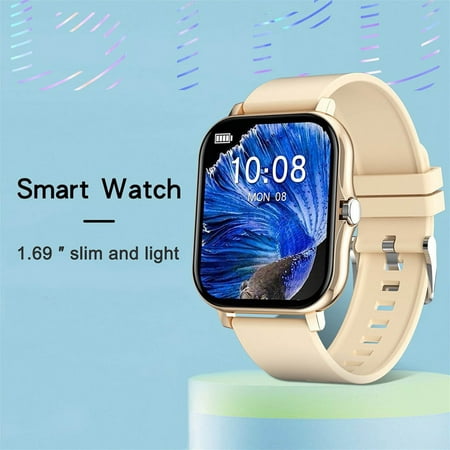 Mrmaere GT20 Y13 Smart Watch with Stainless Steel Strap, Bluetooth Phone Calls, and Fitness Tracking - IP67 Water Resistance & Customizable Interfaces Gold