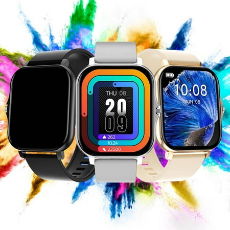 Smart Watch for Men Women Smartwatch - GT21 Y13 Smart Watch Stainless Steel Strap with Bluetooth for Making Phone Calls Smart Watch Black