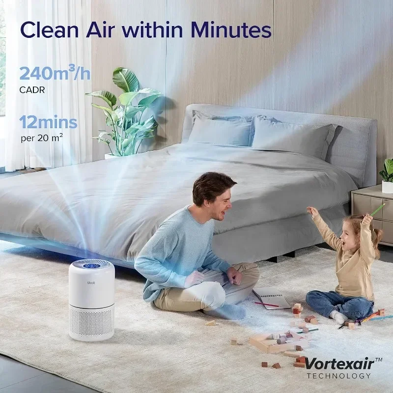 tt For LEVOIT Air Purifiers for Home Bedroom, Smart WiFi, HEPA Sleep Mode for Home Large Room, Quiet Cleaner for Pet Hair