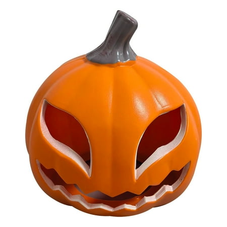 Yooshoverk 20" Light Up Jack-O-Lantern - Hollow LED Pumpkin for Outdoor Yard Decor - Waterproof Halloween Prop with Carving Design - Commercial Grade for Stores, Events