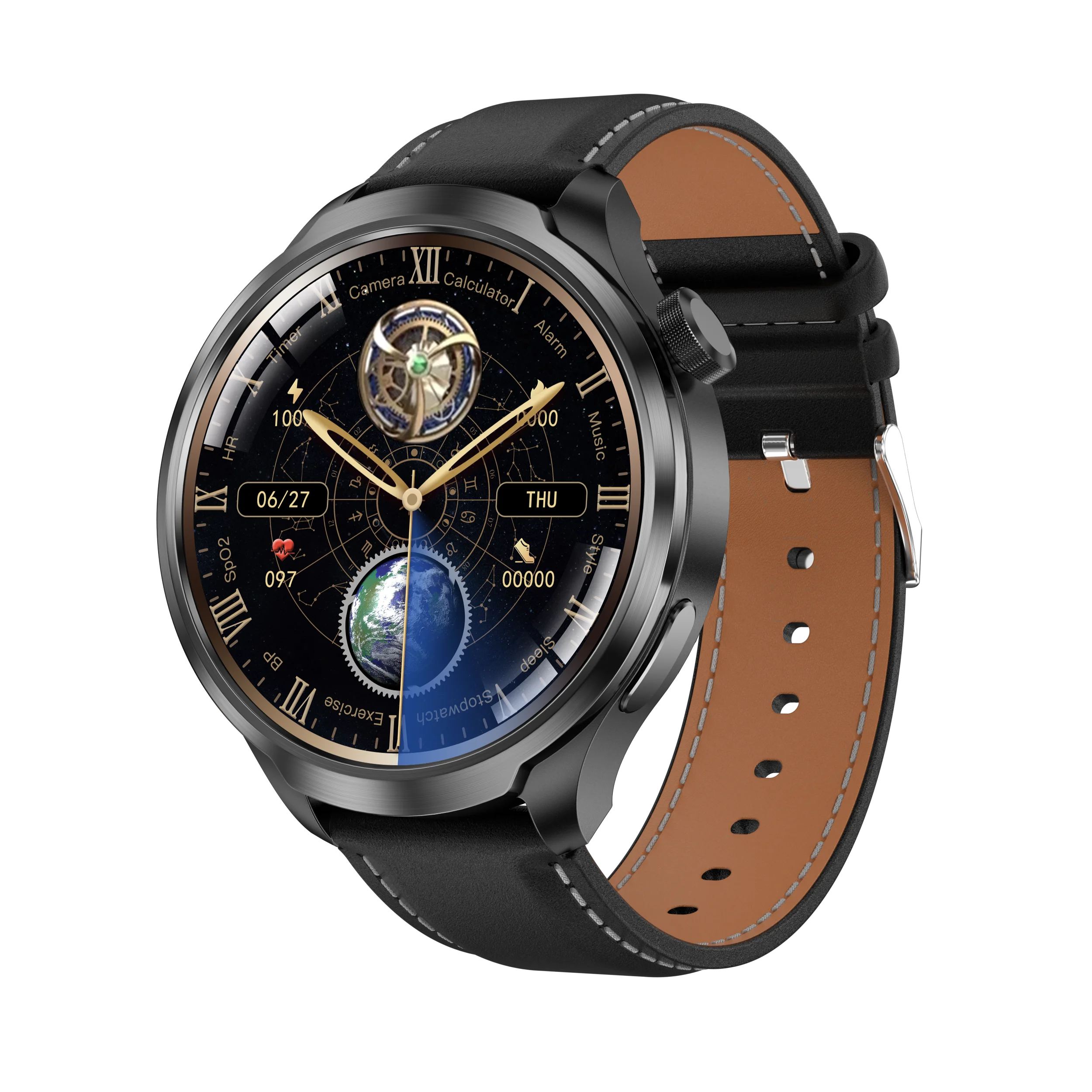 2024 New Outdoor Sports Smart Watch Men AMOLED Screen NFC GPS Compass Heart rate Waterproof Bluetooth Call SmartWatch