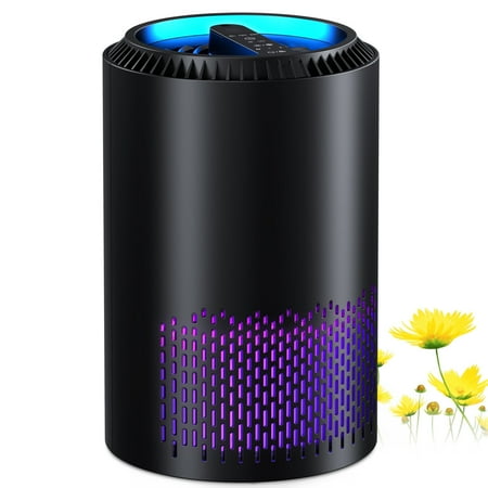 BREEZOME HEPA Air Purifier Remove PM10, PM2.5, Dust, Cotton Lint, Hair Air Cleaner for Home Bedroom, Black