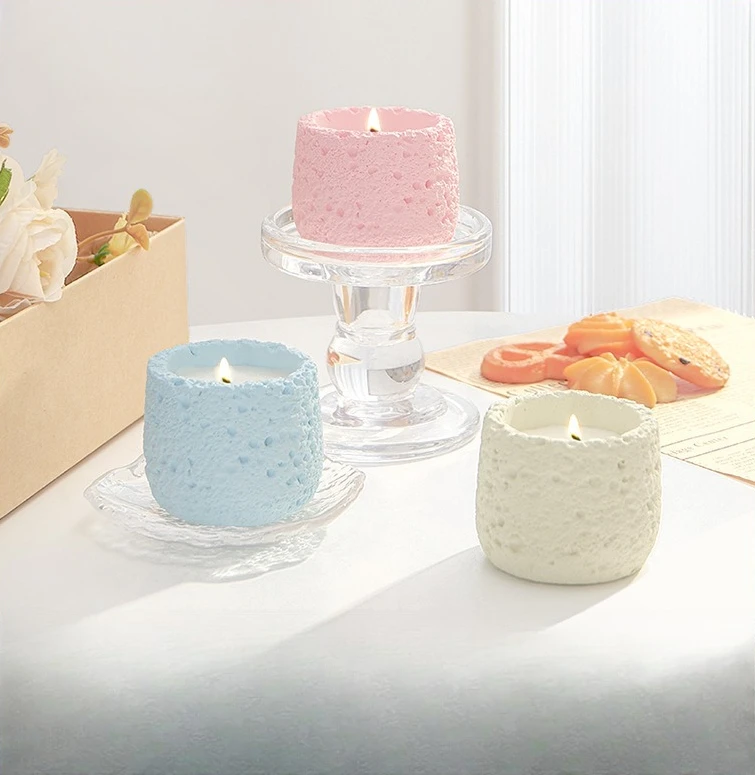 Candle aromatherapy holiday gift candle cup DIY empty cup candle space cement cup colorful fragrance life home ornament gift
