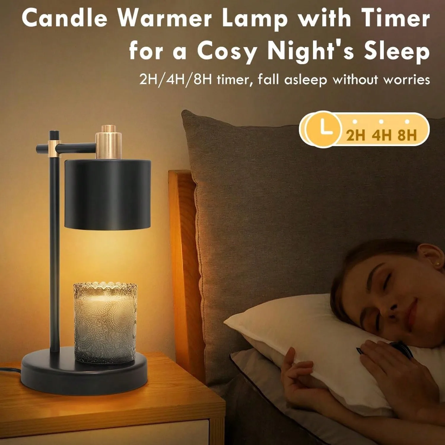 Candle Warmer Lamp Electric Candle Lamp Warmer Gifts for Mom Women House Warming Gifts New Home Bedroom Decor Dimmable